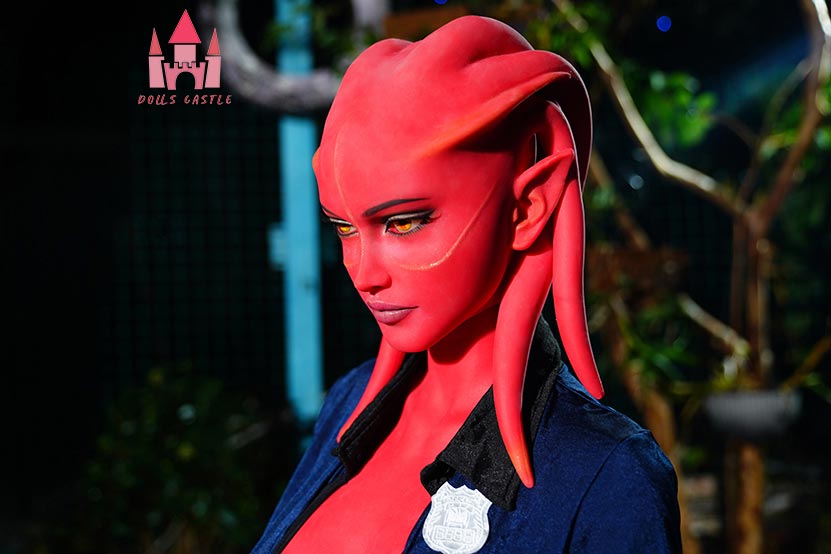 EU In Stock - 160cm/5ft3 F-cup Red Skinned Alien TPE Sex Doll - #A9