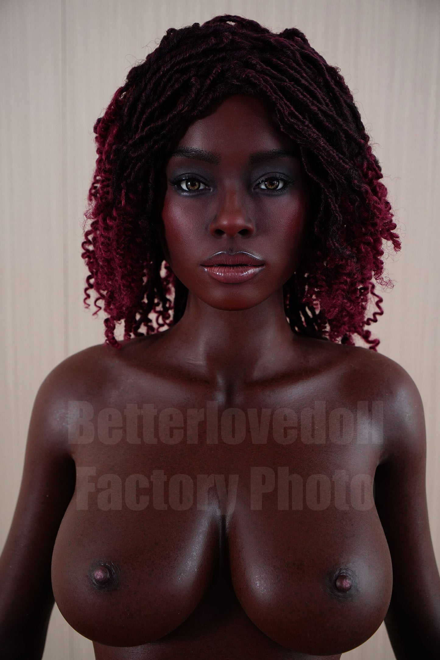 US In Stock - 163cm/5ft4 E-cup Real Skin Texture Full Silicone Black Sex Doll – JS116