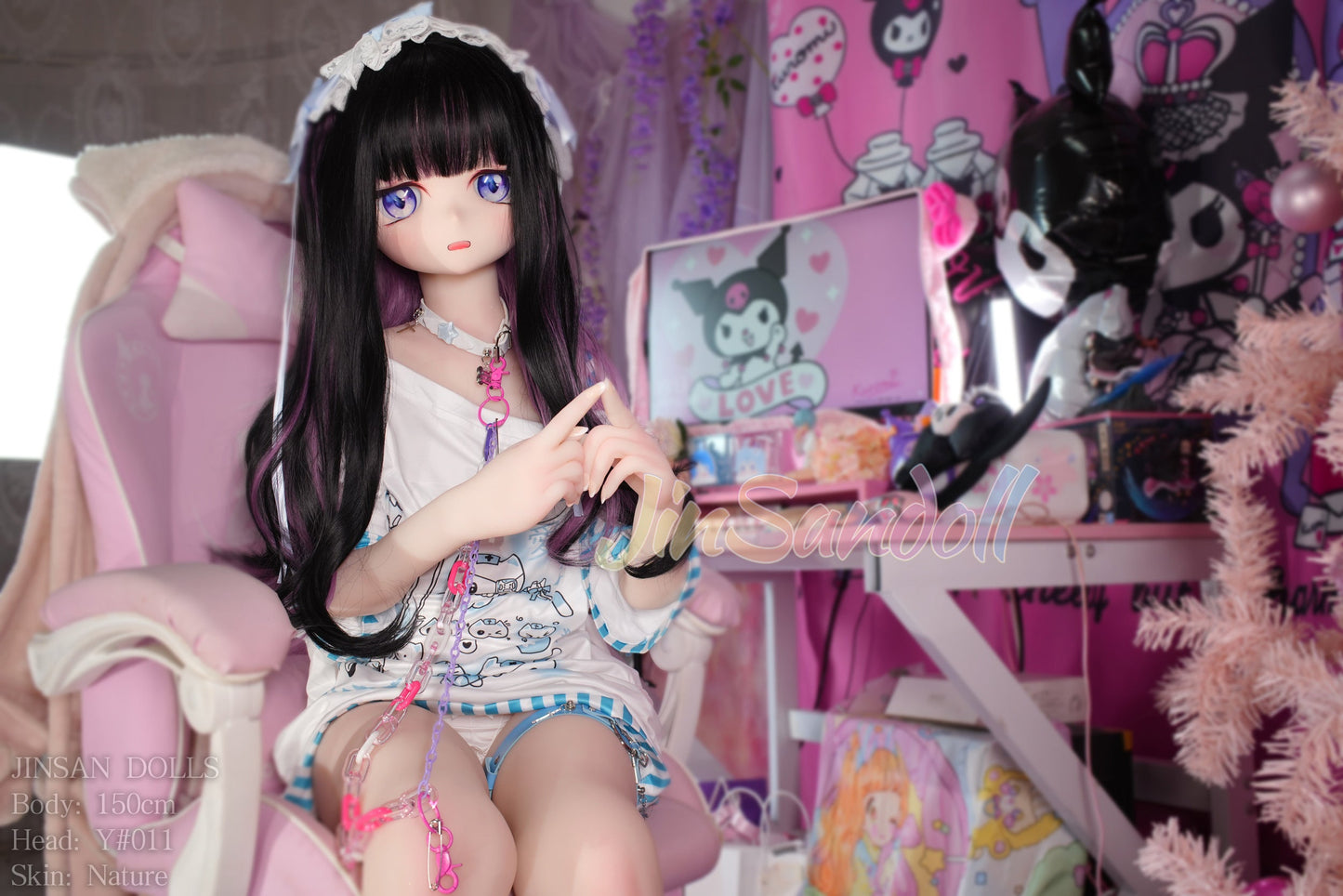 150cm/4ft11 A-cup Anime TPE Sex Doll with #Y011 Head