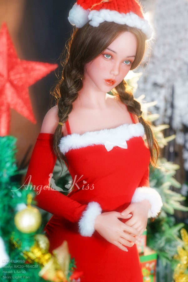 164cm/5ft5 D-cup Christmas Girl Silicone Sex Doll – LS#50