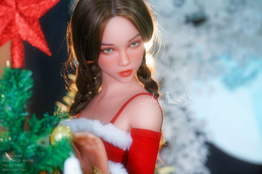 164cm/5ft5 D-cup Christmas Girl Silicone Sex Doll – LS#50