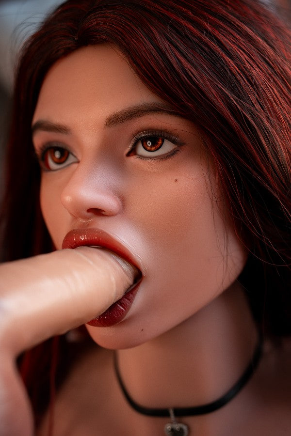 166cm/5ft5 G-cup Redhead Silicone head Sex Doll - #660