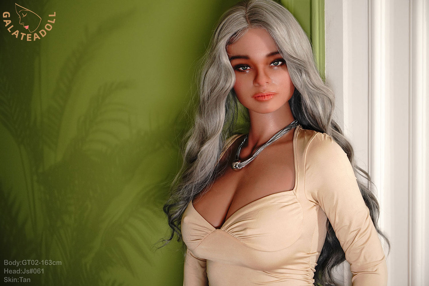 163cm/5ft4 E-cup Real Skin Texture Full Silicone Sex Doll – JS61 Tan