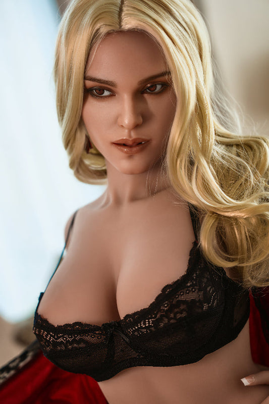 166cm/5ft5 H-cup Blonde Hybrid Sex Doll #AB20