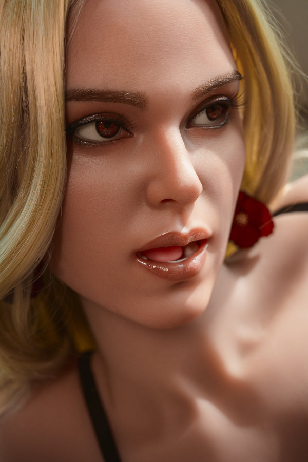 166cm/5ft5 H-cup Blonde Hybrid Sex Doll #AB20