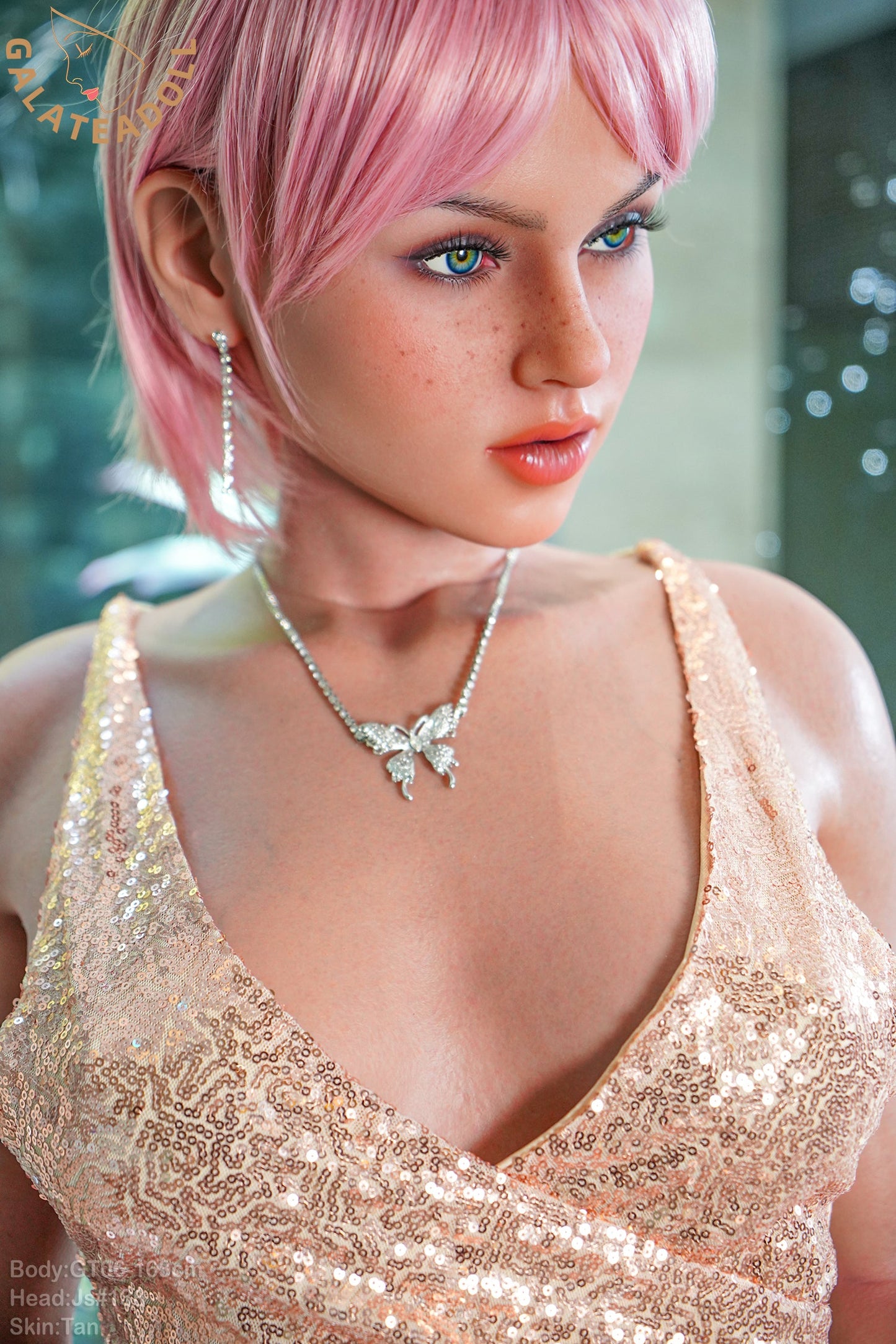 163cm/5ft4 E-cup Real Skin Texture Silicone Sex Doll GT06 – JS136 Tan