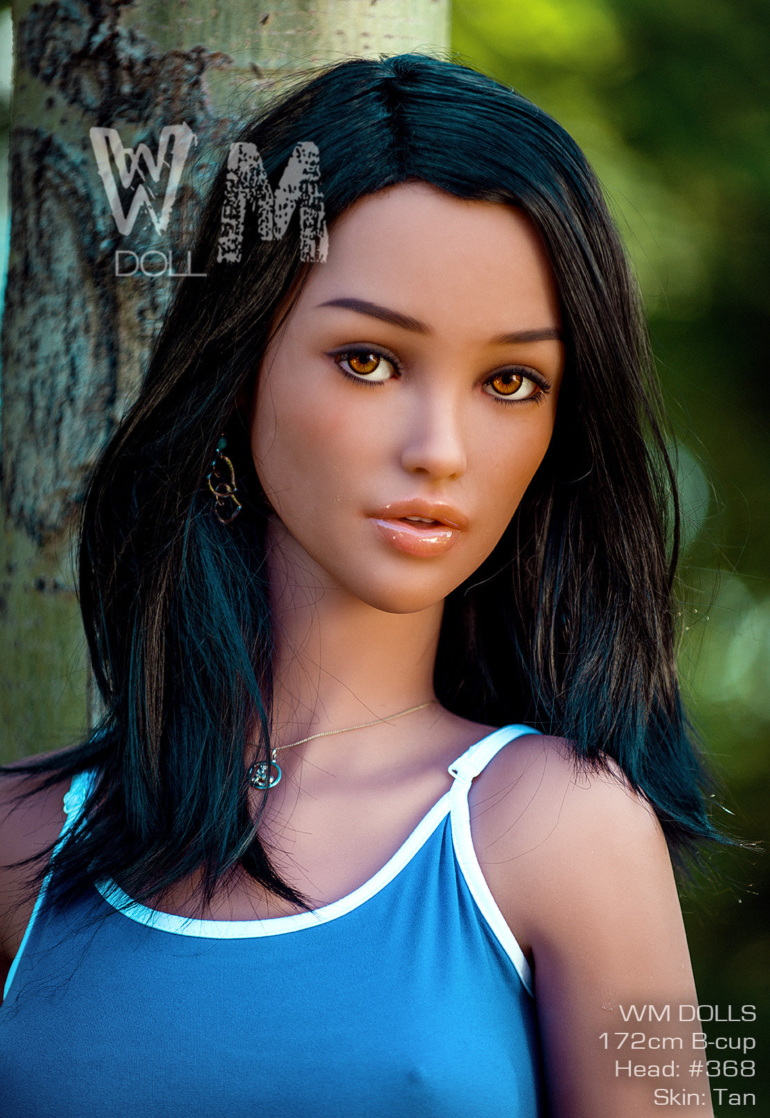 172cm/5ft8 B-cup Tanned Skin Amber eyes TPE Sex Doll with #368 Head