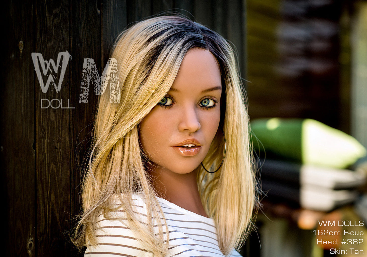 162cm/5ft4 F-cup Blonde Hair TPE Sex Doll with #382 Head