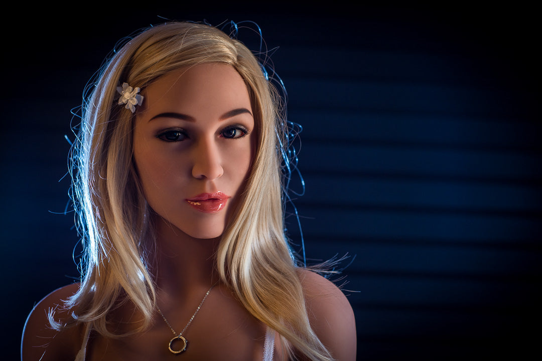 160cm/5ft3 D-Cup Medium Boobs Blonde TPE Sex Doll with #117 03 Head