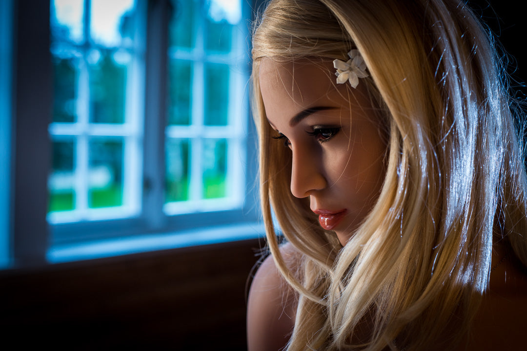 160cm/5ft3 D-Cup Medium Boobs Blonde TPE Sex Doll with #117 03 Head