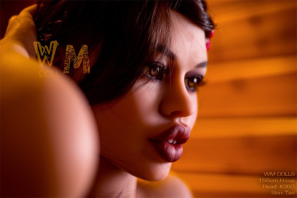 156cm/5ft1 H-Cup Thick Lip TPE Sex Doll with #360 Head