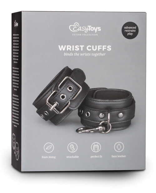 Faux Leather Wrist Cuffs