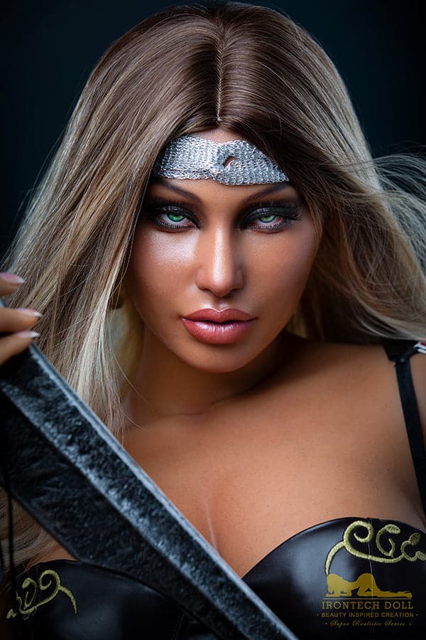 164cm/5ft5 F-cup Big Breast Cosplay Silicone Sex Doll - Hedy S26 Warrior