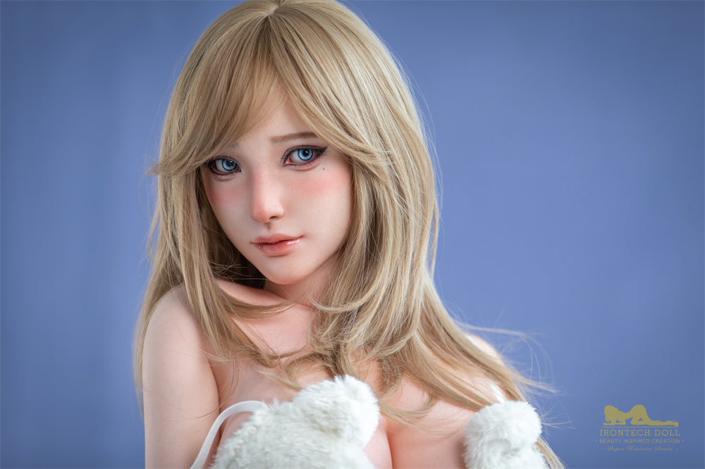 US In Stock - 165cm/5ft5 G-Cup Silicone Blonde Sex Doll - S32 Kitty Natural