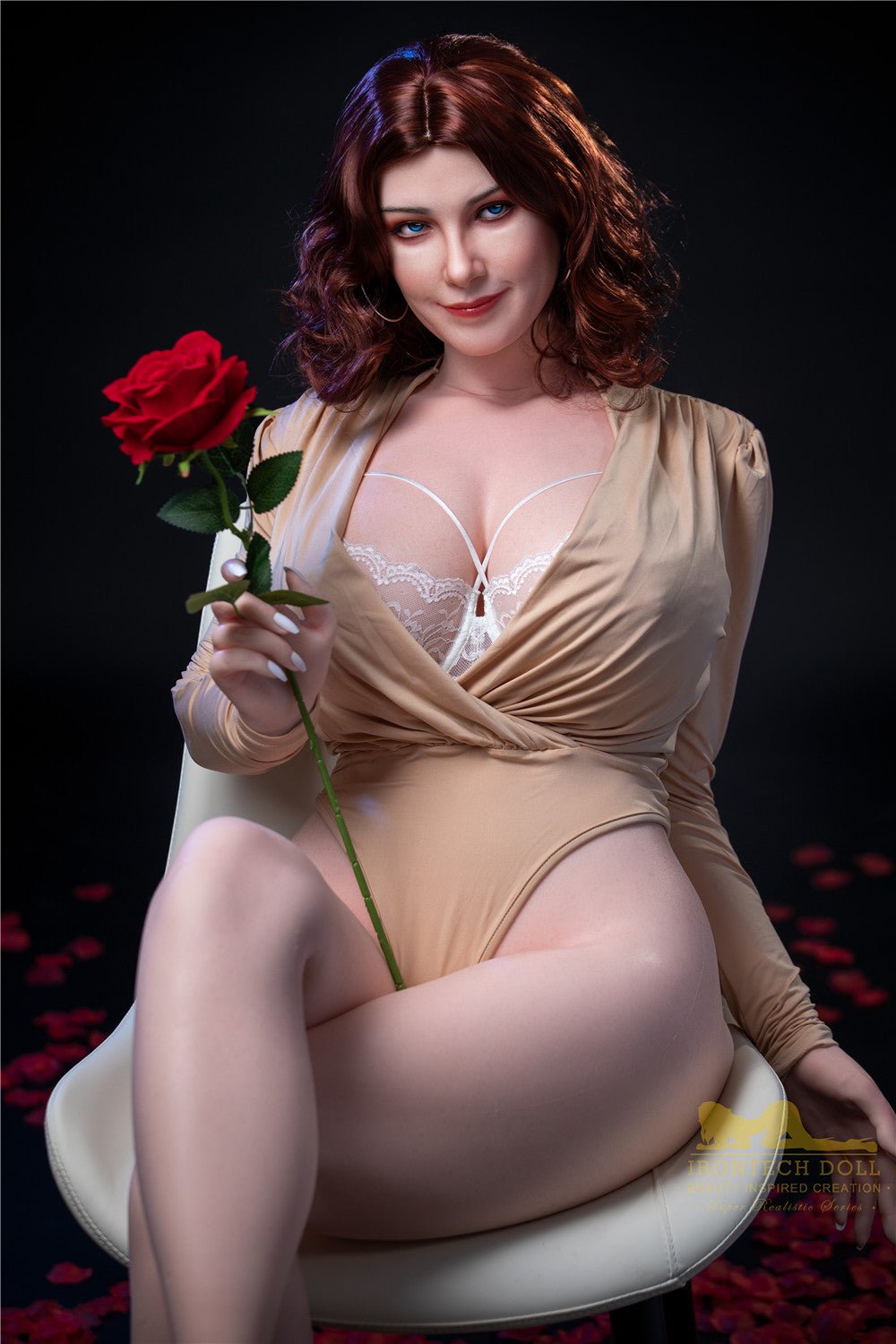 160cm/5ft3 I-cup BBW Big Booty Silicone Sex Doll – S12 Carmel