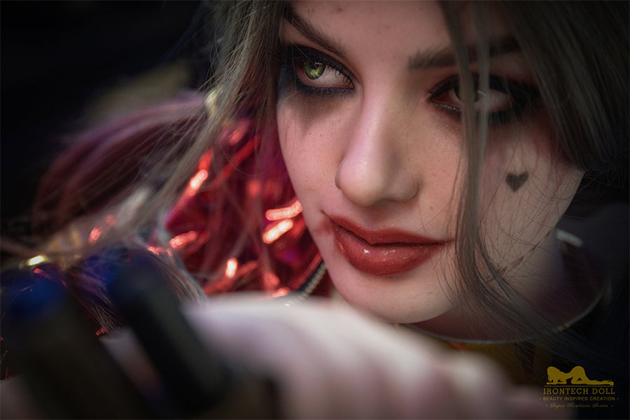 166cm/5ft5 A-Cup Harley Quinn Realistic Silicone Sex Doll - S27 Natural