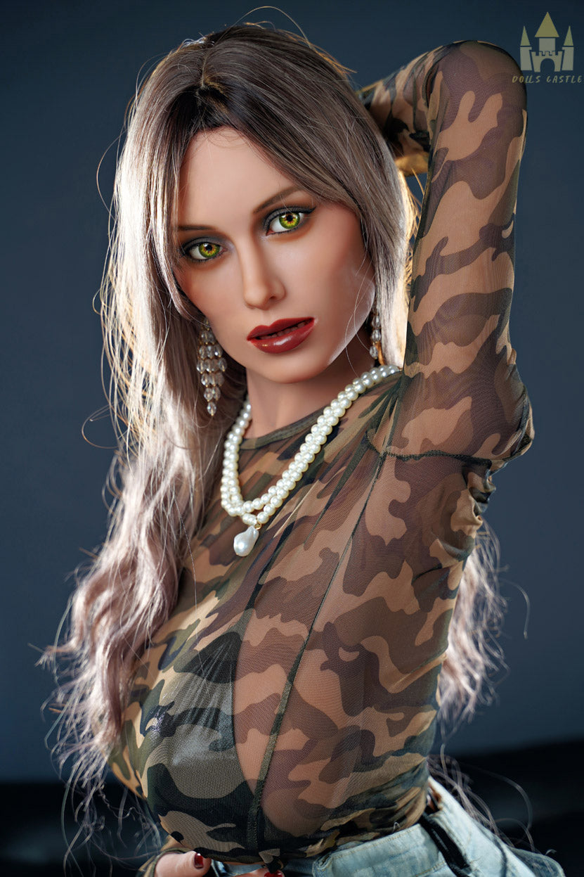 EU In Stock - 153cm/5ft3 I-cup Blonde Sex Doll #DC56 Tan - Evstolia