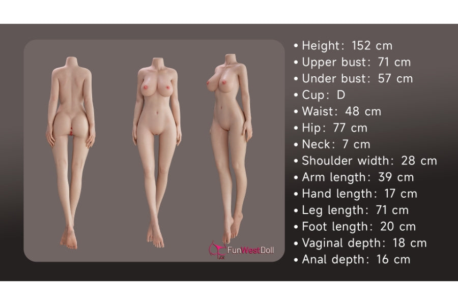 152cm/4ft11 D-cup  Asian Silicone Sex Doll FSD032 #053S - Nika