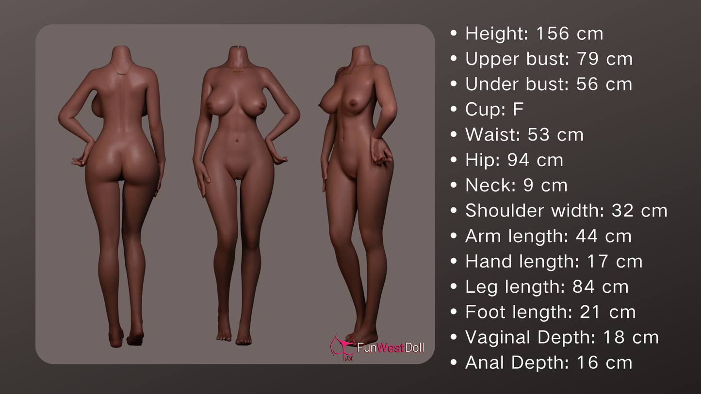 156cm/5ft1 F-Cup Silicone Blonde Sex Doll #037S - Tan Bella