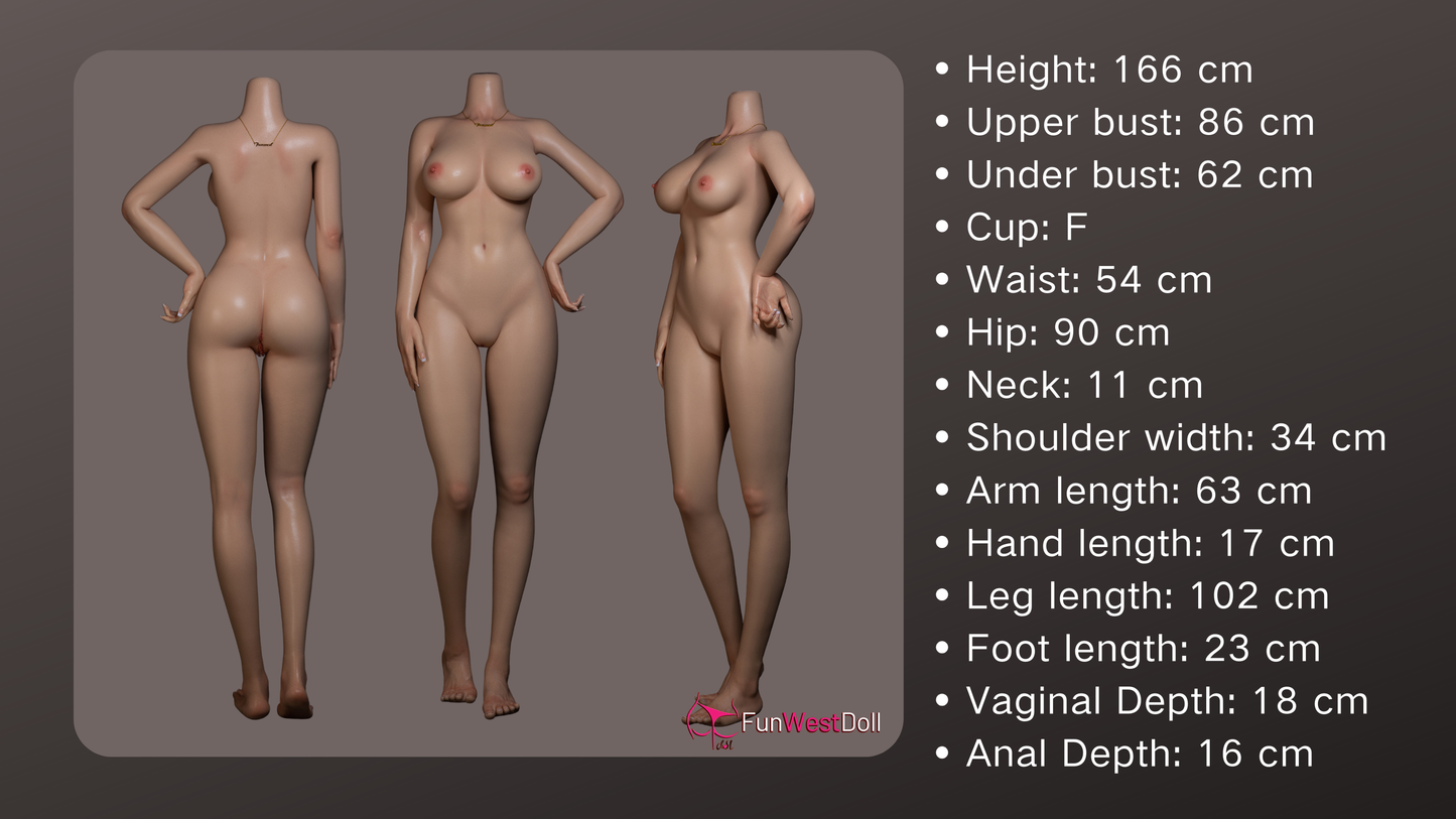 166cm (5' 5") F-Cup Most Sexy Silicone Sex Doll With Big Boobs -  #046S White Juliette