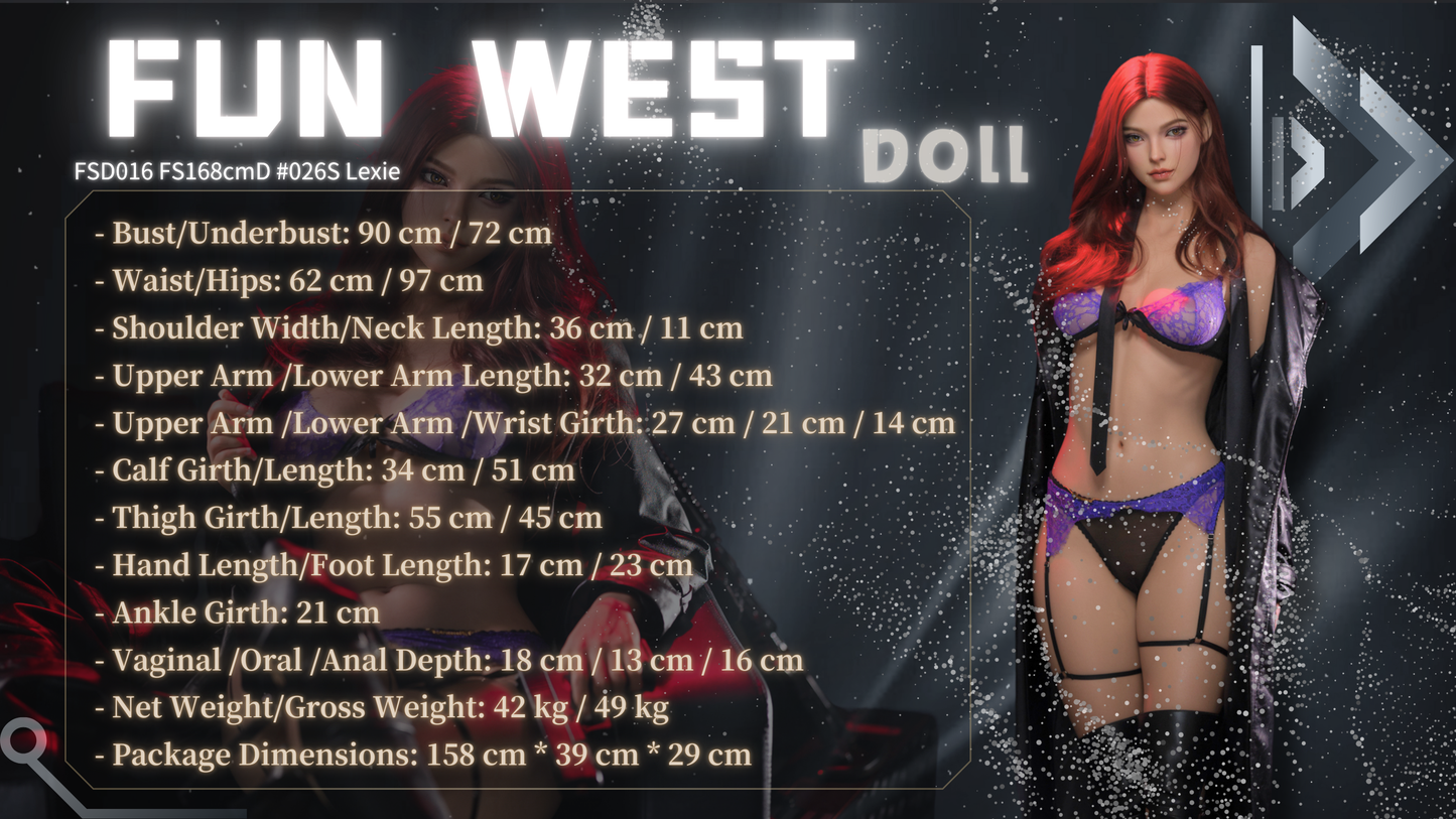168cm (5' 6") D-Cup Real Skin Texture Silicone Sex Doll With Big Boobs -  #026S Natural Lexie