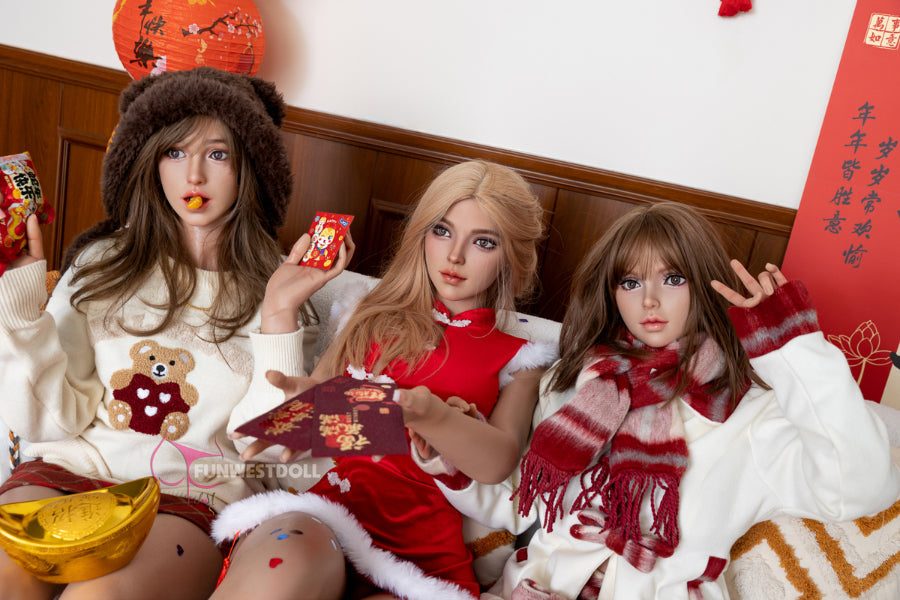 156cm/5ft1 F-Cup Silicone Blonde Sex Doll #036S - Natural Lily