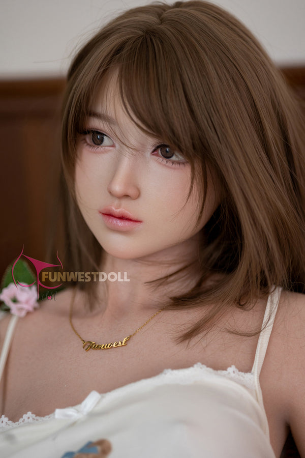 159cm/5ft3 A-cup Silicone Japanese Sex Doll #041S - White Amy