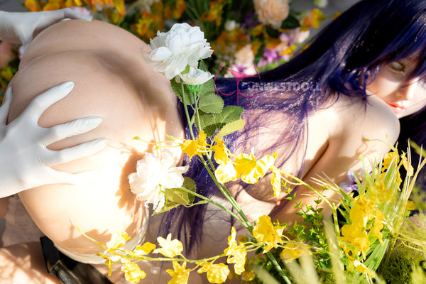 US In Stock - 159cm/5ft3 A-cup Silicone Japanese Sex Doll #041S - White Amy FSD029