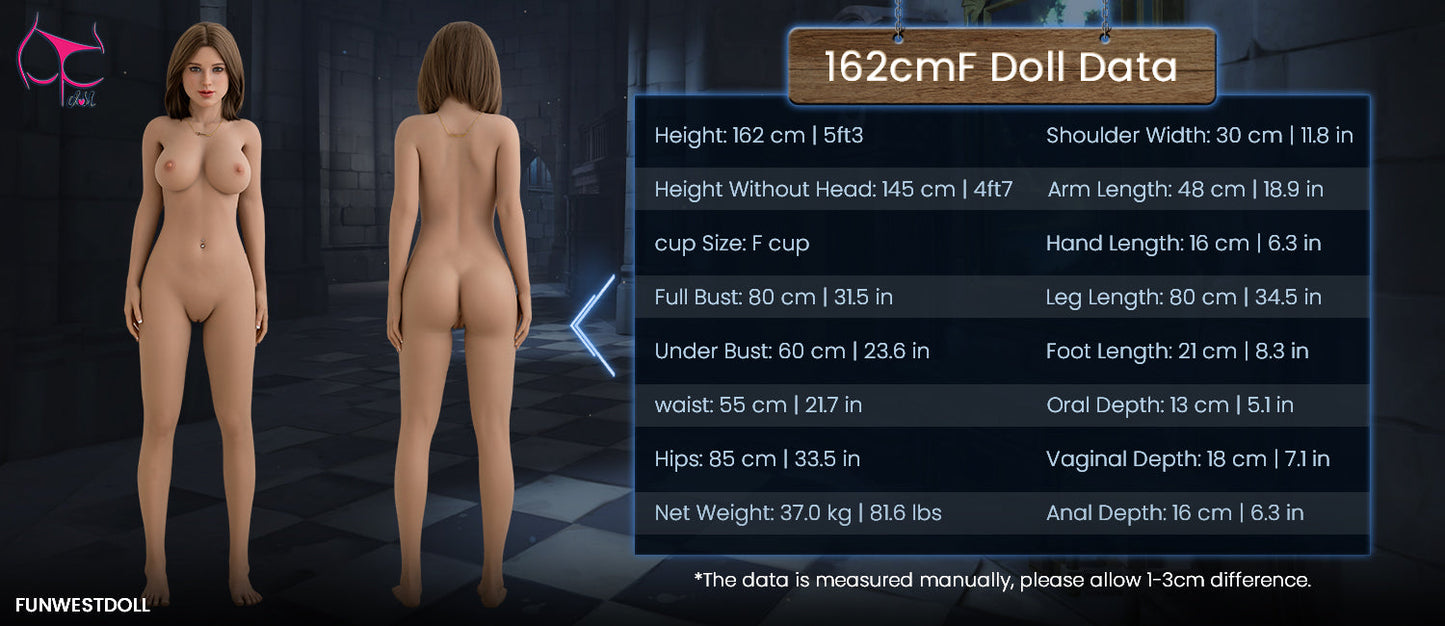 162cm/5ft4 F-cup Big Tits TPE Sex Doll #049 - Natural lris