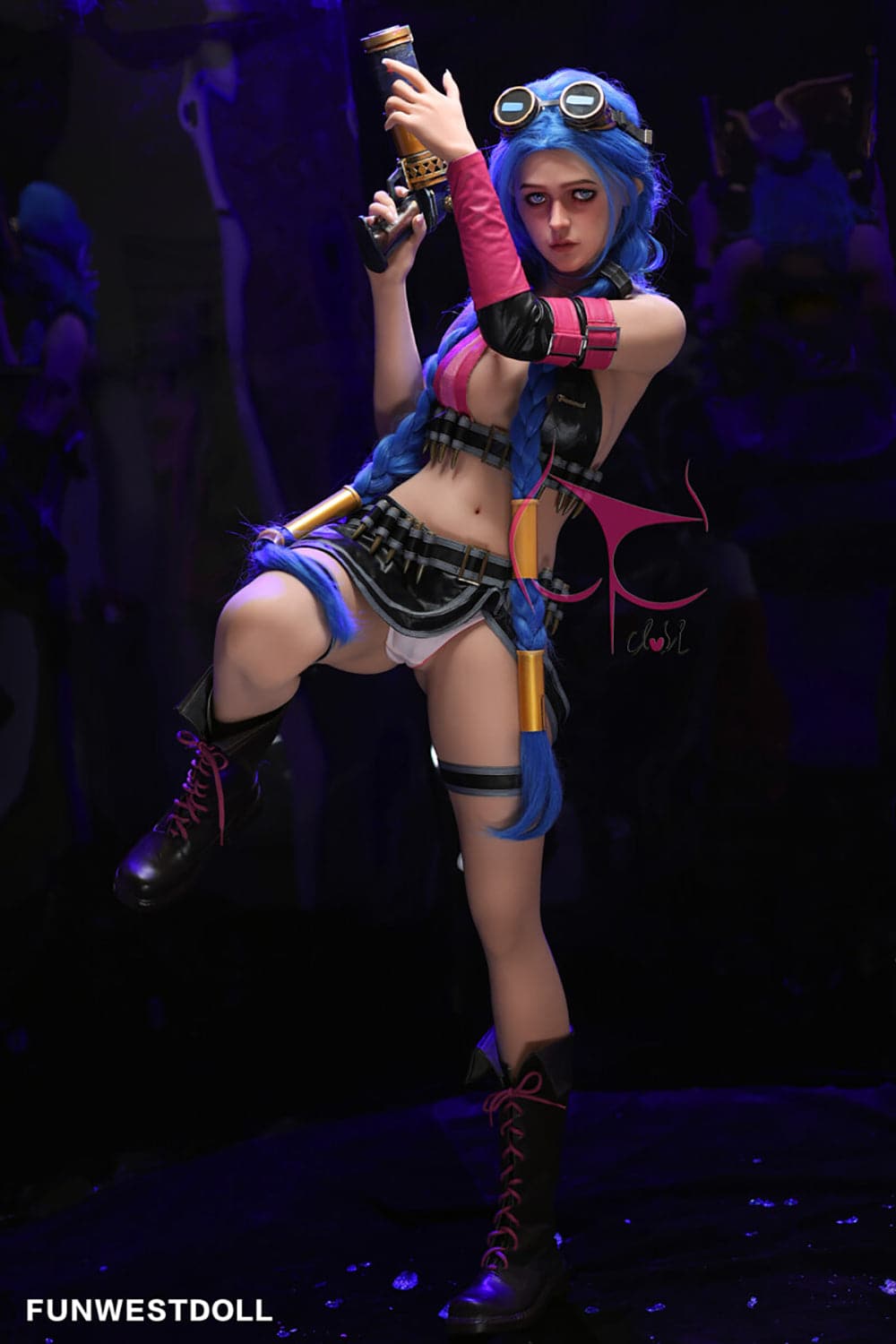 159cm/5ft3 A-Cup Skinny Cosplay Creampie TPE Sex Doll