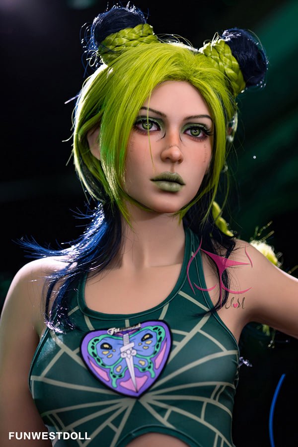 159cm/5ft3 A-cup Anime Cosplay JoJo's Bizarre Adventure Jolyne Cujoh TPE Sex Doll - #033 Elina