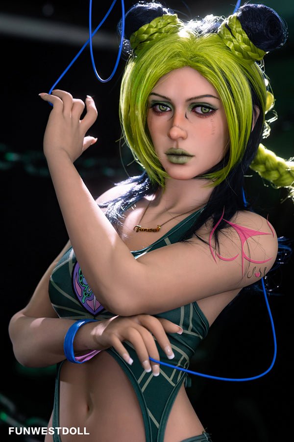 159cm/5ft3 A-cup Anime Cosplay JoJo's Bizarre Adventure Jolyne Cujoh TPE Sex Doll - #033 Elina