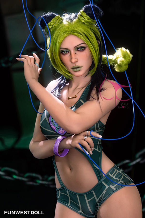 159cm/5ft3 A-cup Anime Cosplay JoJo's Bizarre Adventure Jolyne Cujoh TPE Sex Doll - #033 Elina