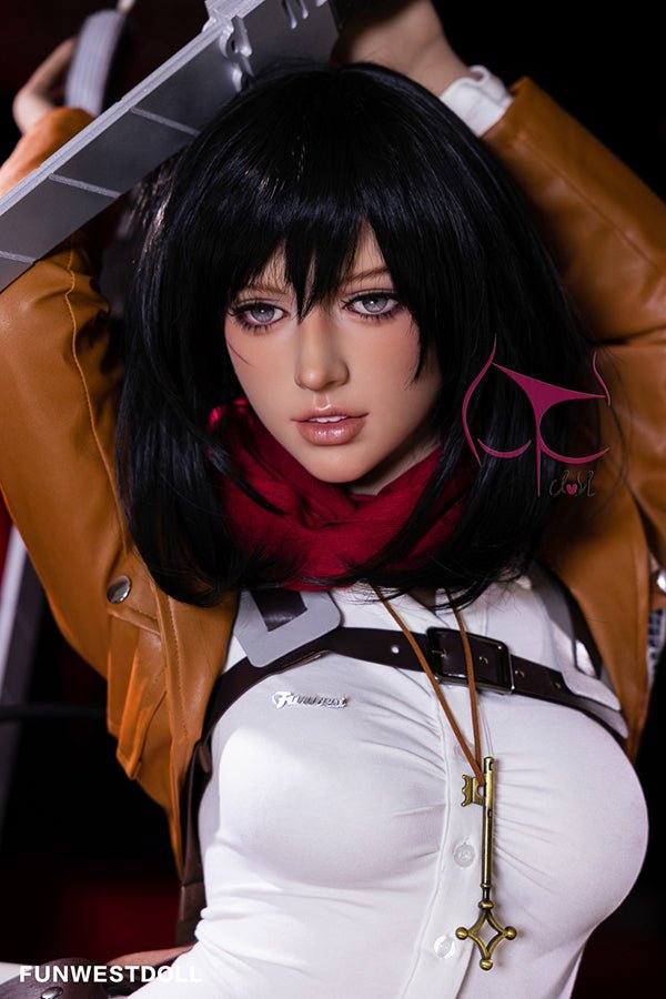 159cm/5ft3 A-cup Anime Mikasa Ackerman | Attack on Titan TPE Sex Doll - #035 Chloe