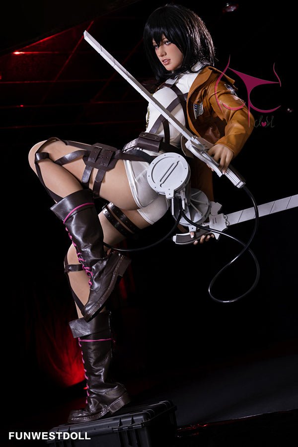 159cm/5ft3 A-cup Anime Mikasa Ackerman | Attack on Titan TPE Sex Doll - #035 Chloe