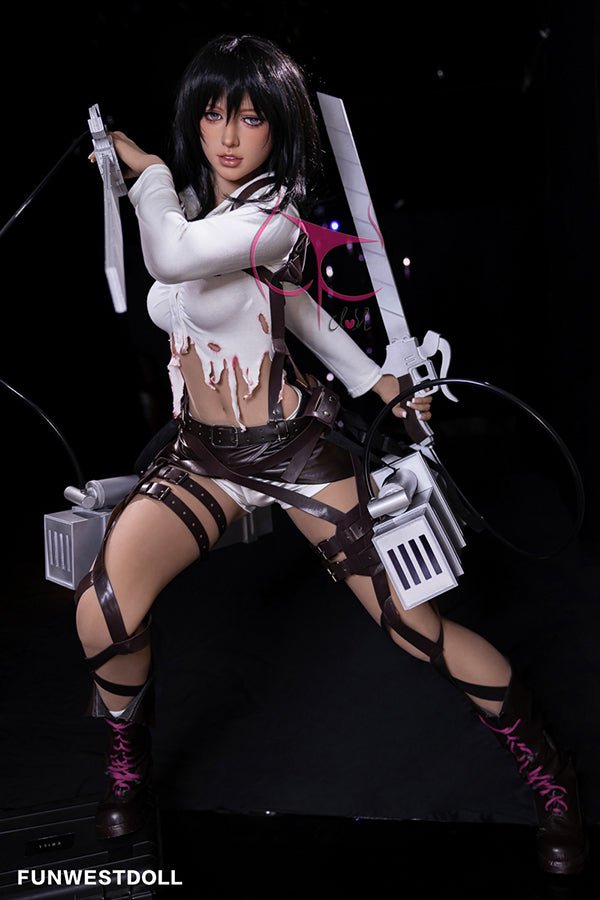 159cm/5ft3 A-cup Anime Mikasa Ackerman | Attack on Titan TPE Sex Doll - #035 Chloe