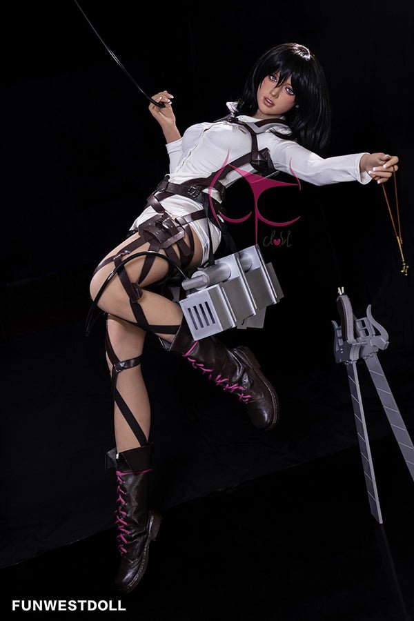 159cm/5ft3 A-cup Anime Mikasa Ackerman | Attack on Titan TPE Sex Doll - #035 Chloe