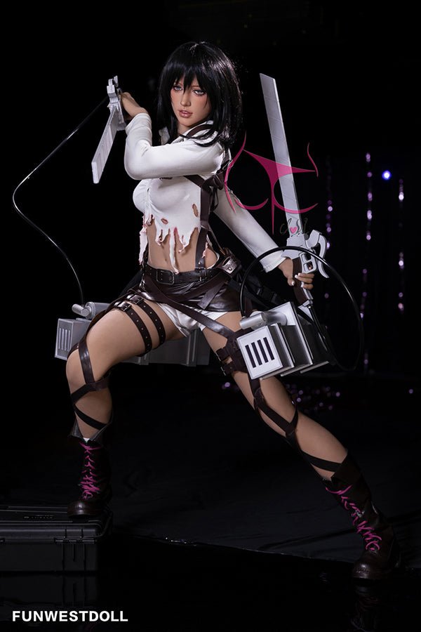 159cm/5ft3 A-cup Anime Mikasa Ackerman | Attack on Titan TPE Sex Doll - #035 Chloe