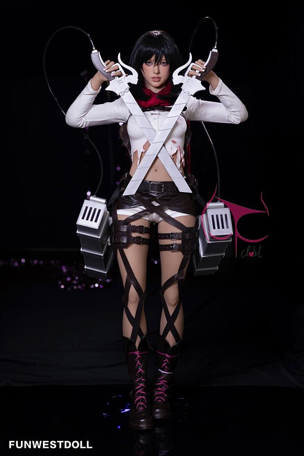159cm/5ft3 A-cup Anime Mikasa Ackerman | Attack on Titan TPE Sex Doll - #035 Chloe