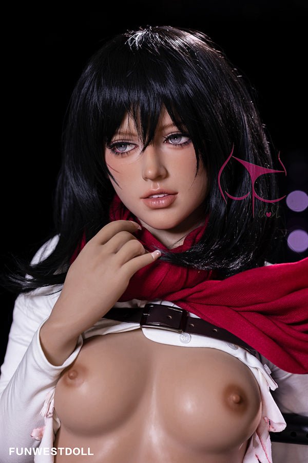 159cm/5ft3 A-cup Anime Mikasa Ackerman | Attack on Titan TPE Sex Doll - #035 Chloe