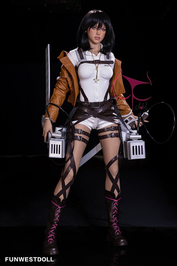 159cm/5ft3 A-cup Anime Mikasa Ackerman | Attack on Titan TPE Sex Doll - #035 Chloe