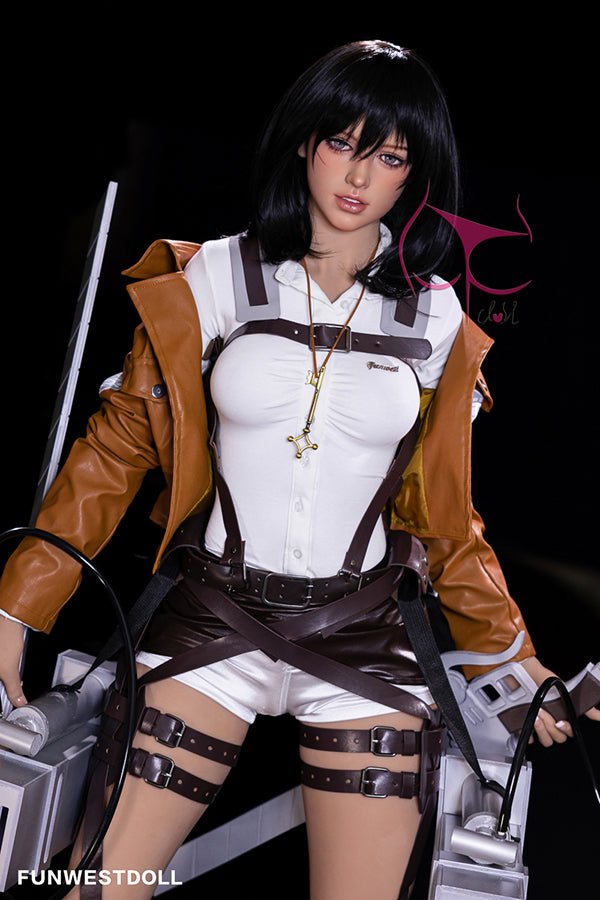 159cm/5ft3 A-cup Anime Mikasa Ackerman | Attack on Titan TPE Sex Doll - #035 Chloe