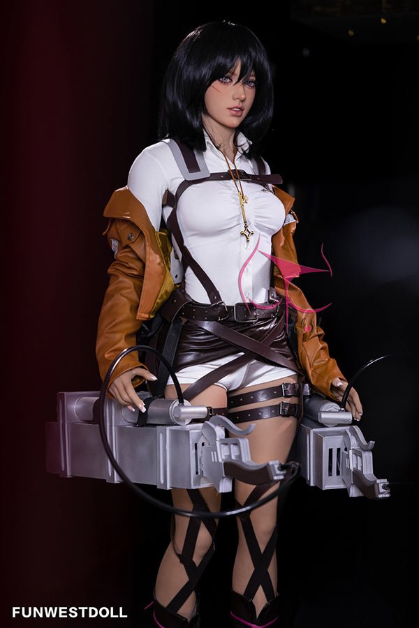 159cm/5ft3 A-cup Anime Mikasa Ackerman | Attack on Titan TPE Sex Doll - #035 Chloe