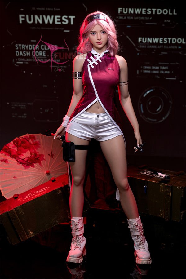 EU In Stock - 159cm/5ft3 A-cup Cosplay Naruto Sakura Haruno Anime Sex Doll - #038 Alice