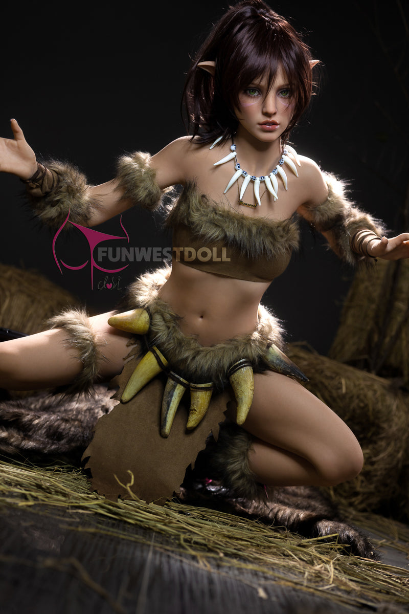 159cm/5ft3 A-cup Orcs Cosplay TPE Sex Doll - #040 Natural Kylie