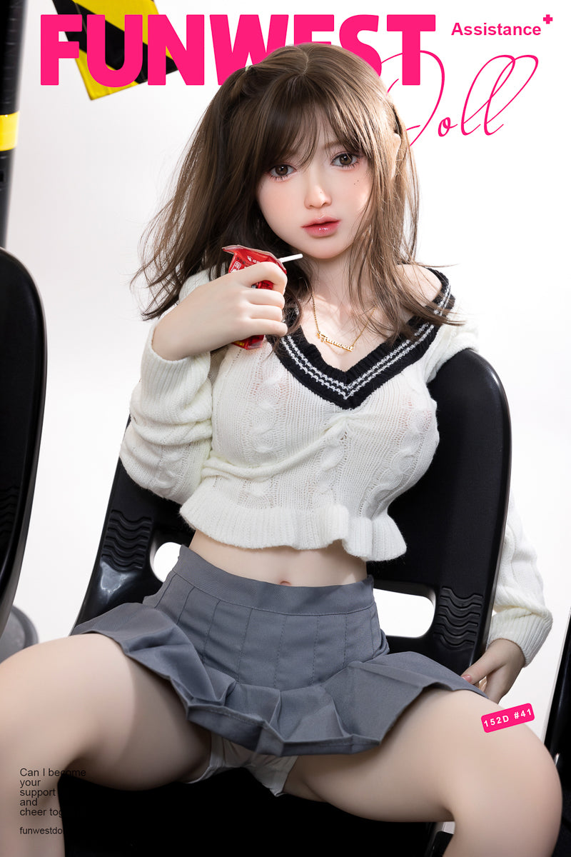 152cm/4ft11 Japanese D-cup TPE Sex Doll -#041 White Amy
