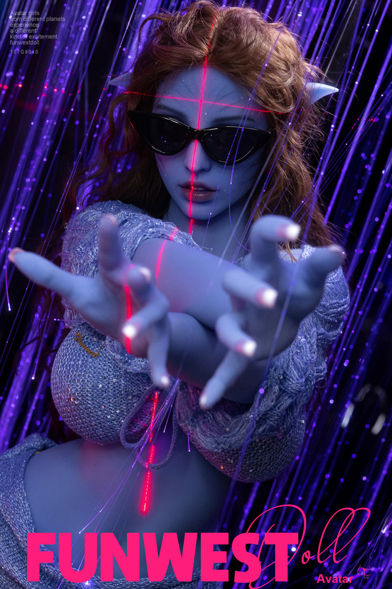 157cm/5ft2 G-cup Huge Breasts Fantasy TPE Sex Doll -  #040 Blue Kylie