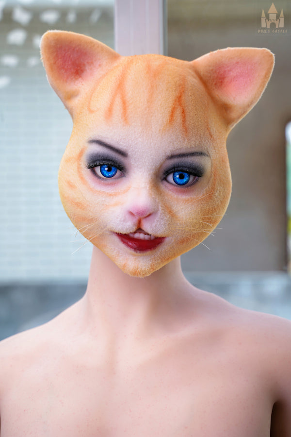 4ft7/142cm E Cup Big Booty Silicone Head ROS Cat Girl Sex Doll – Furry Cattie