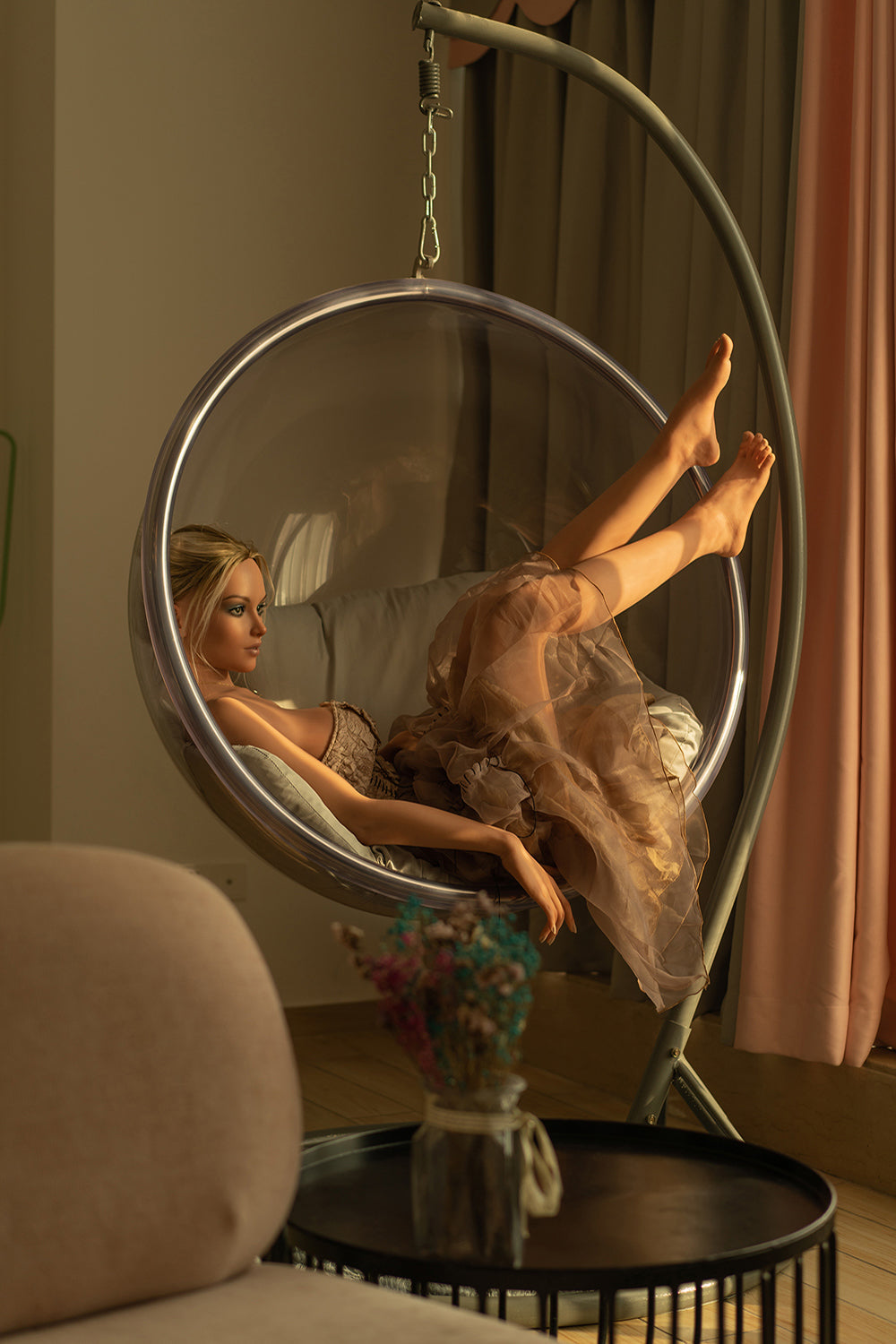 170cm/5ft7 C-Cup High-End Tall Silicone Lady Sex Doll - GE53_1 Tan