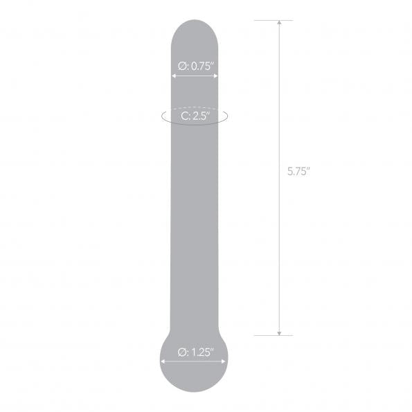 Straight Glass Dildo 7"